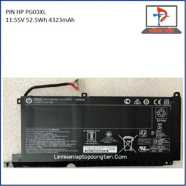 PIN LAPTOP HP PG03XL PIN PAVILION GAMING 15-DK 15-EC 16-A