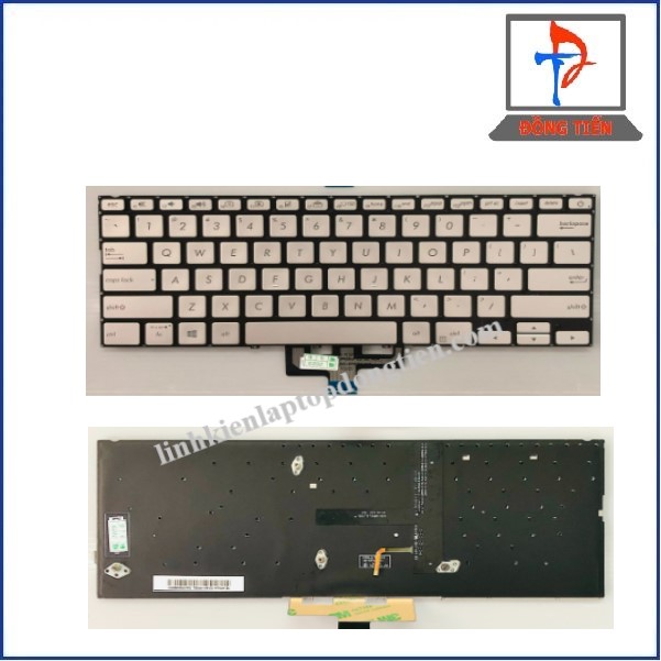 Bàn phím laptop Asus Zenbook UX433 UX433FA UX433FN Vàng Nhạt Led