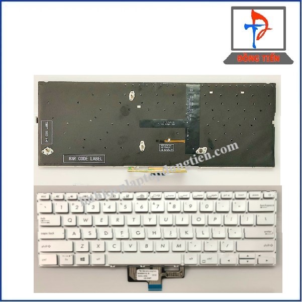 Bàn phím laptop Asus Zenbook UX433 UX433FA UX433FN Bạc Led