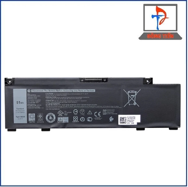 Pin Dell G3 15 3590 3500 G5 15 5500 5505 Inspiron 14 5490 266J9 M4GWP PN1VN 11.4V 51WH