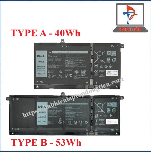 Pin Laptop Dell Latitude 3410 3510 Vostro 5300 5401 5501 Inspiron 5300 5401 5408 5400 H5CKD 53Wh