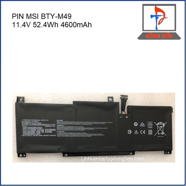 PIN LAPTOP MSI  PRESTIGE 14 B11M, 14 A10SC, 14 B10MW, 14 A10RB MS-14C1 BTY-M49