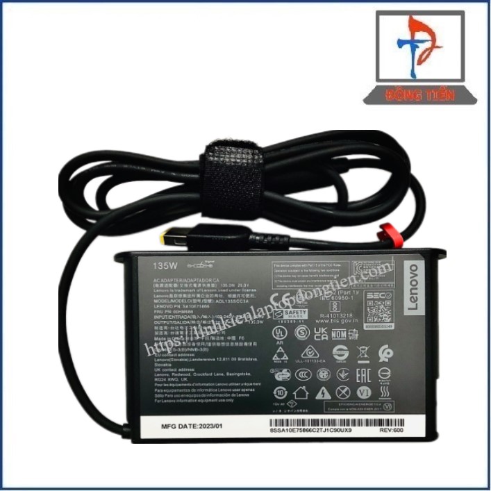 Sạc Laptop Lenovo Đầu USB  20V-6.75A 135W NEW VERSION