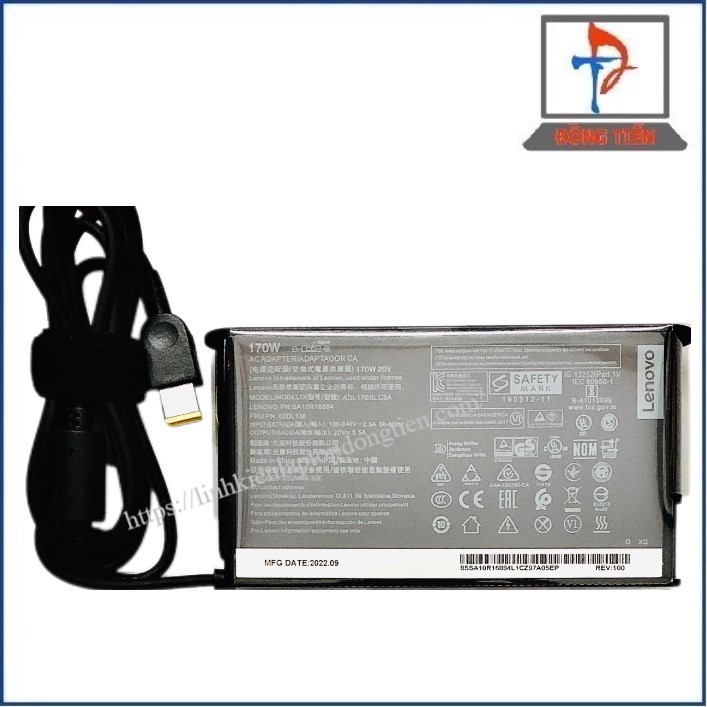 Sạc Laptop Lenovo Đầu USB  20V-8.5A 170W New Version 