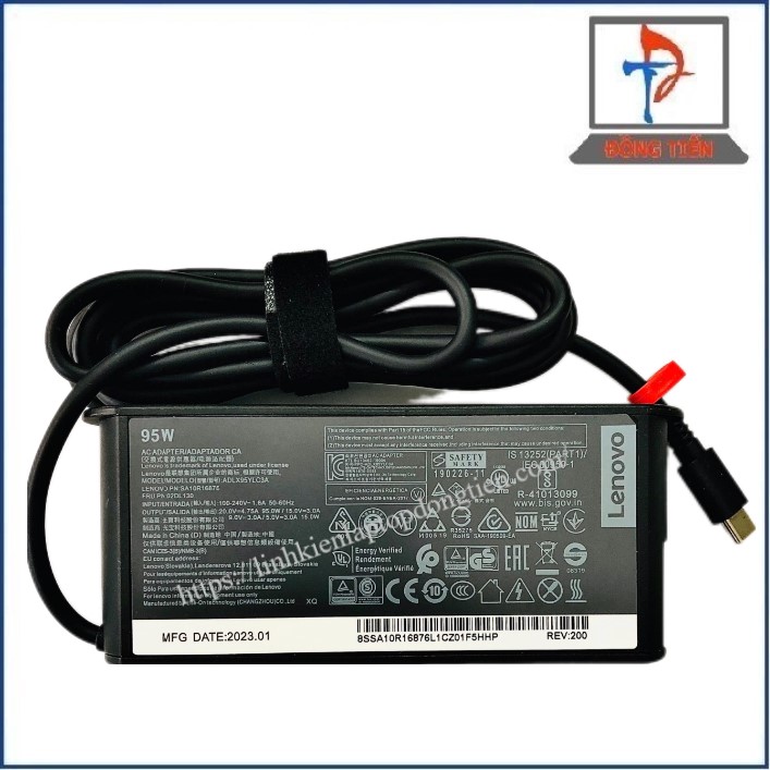 Sạc Laptop Lenovo Đầu Type C 20V -4.75A 95W Type Dài 