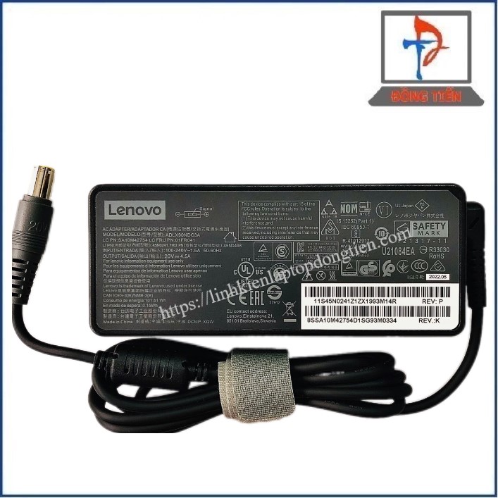 Sạc Laptop Lenovo Đầu Kim Lớn (8.0*7.4) 20V - 4.5A 90W