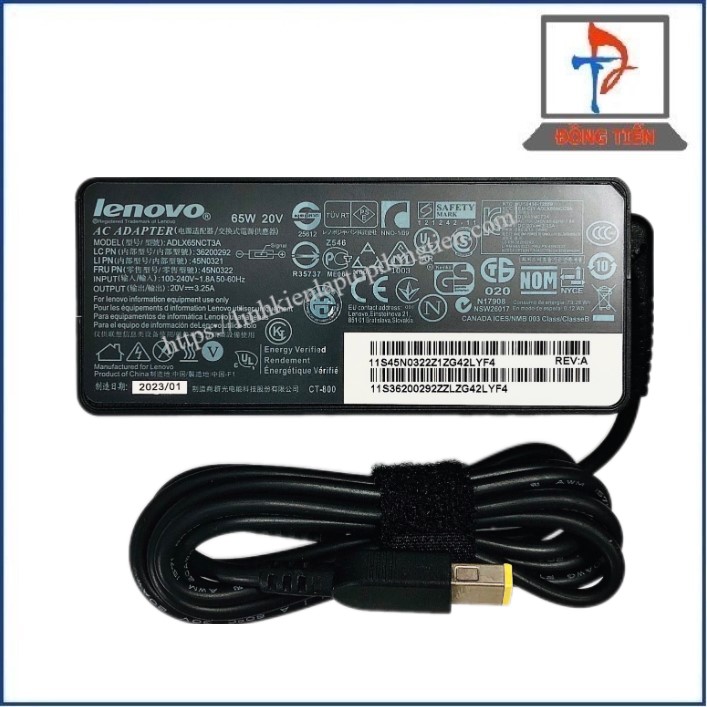 Sạc Laptop Lenovo Đầu USB  20V-3.25A 65W