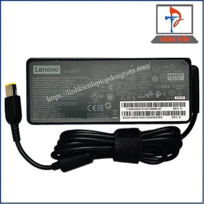 Sạc Laptop Lenovo Đầu USB  20V-4.5A 90W Type Zin