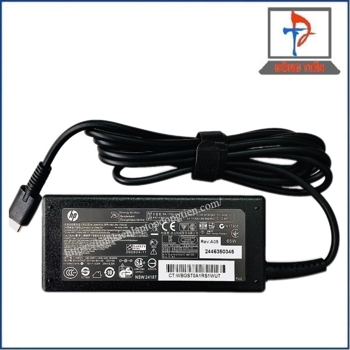 Sạc Laptop HP Đầu Type C (20V-3.25,12V-5A) 65W