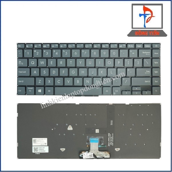 Bàn phím laptop Asus Zenbook UX435 UX435E UX435EA UX435EG Đen (Có Đèn)