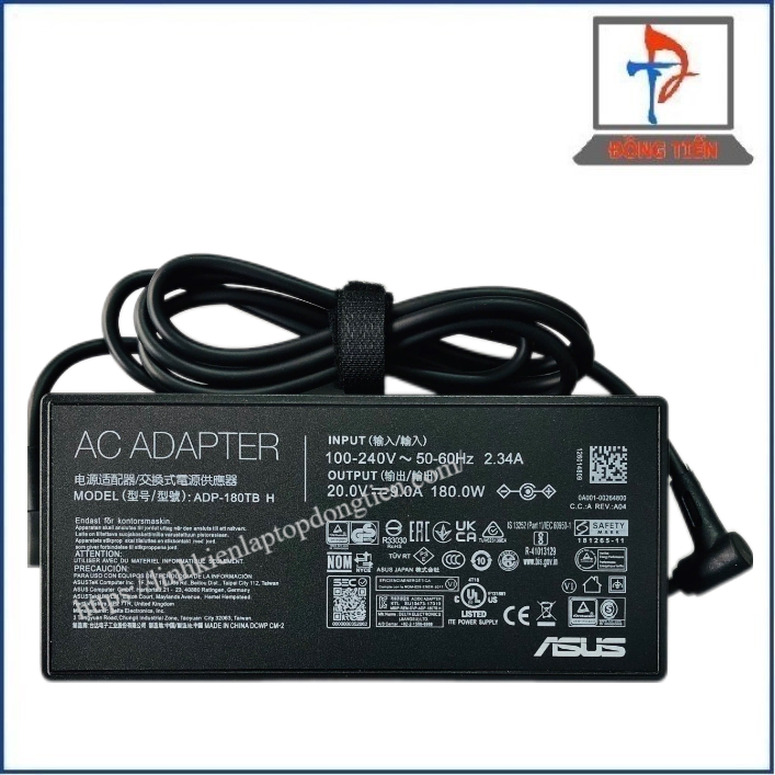 Sạc Laptop Asus Đầu Kim Lớn (6.0*3.7) 20V - 9A 180W