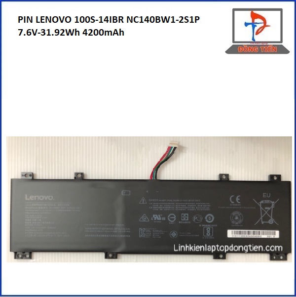 PIN LAPTOP LENOVO Pin IDEAPAD 100S-14 100S-14IBR 80R9 Series, 0813002 5B10K65026 -100S-14IBR NC140BW1-2S1 - HÀNG TỐT