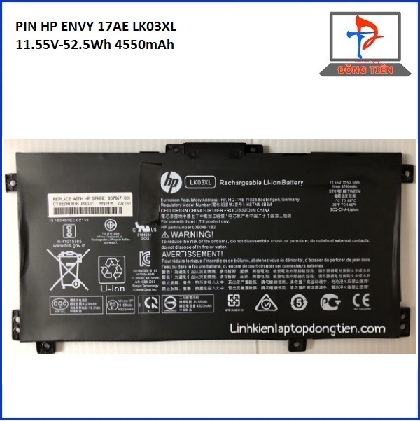 PIN LK03XL CHO LAPTOP HP ENVY X360 15-BP 15M-BQ 17-CE 17-AE